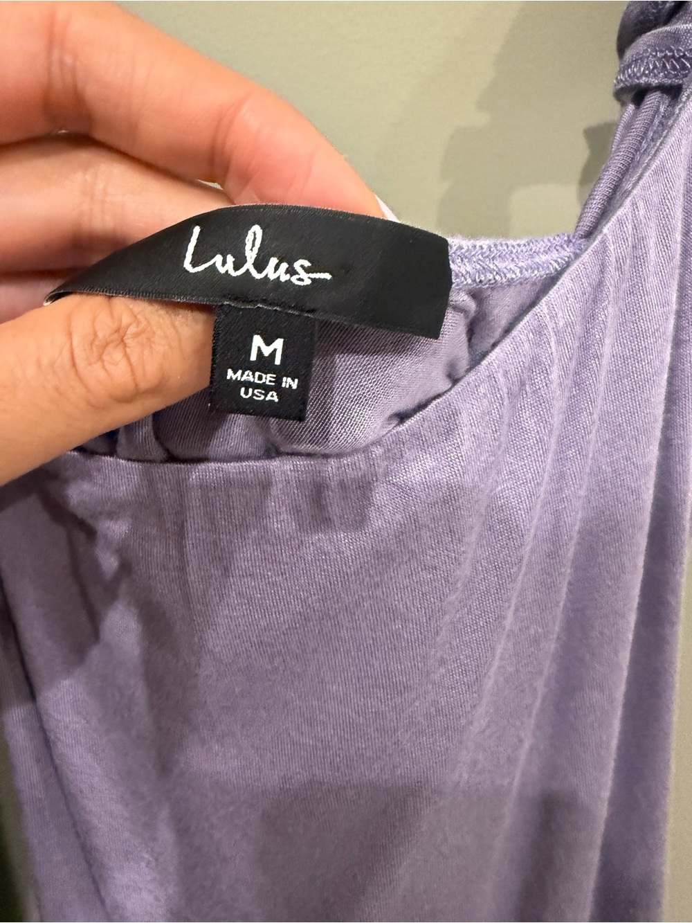 Lulu's Lavender Ruffle Strap Scoop bodysuit - Picture 2 of 4